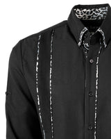 Shadow Noir Leopard Guayabera