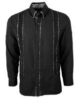 Shadow Noir Leopard Guayabera