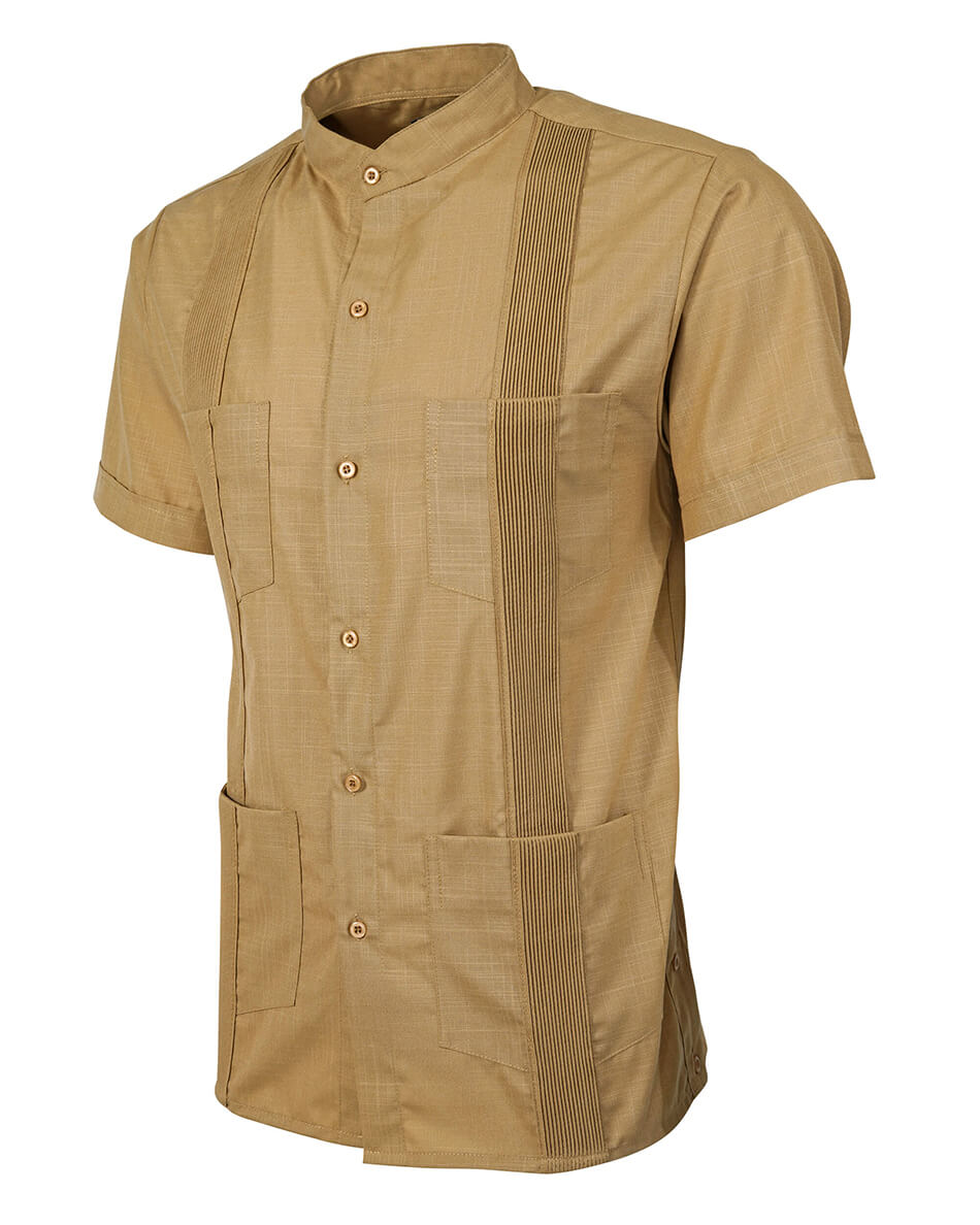 Jungle Khaki Four Pocket Traditional Guayabera
