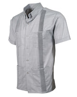 Light Grey Four Pocket Traditional Guayabera