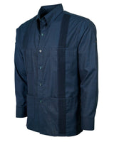 Deep Teal Four Pocket Traditional Guayabera