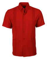 Fiesta Red Four Pocket Traditional Guayabera