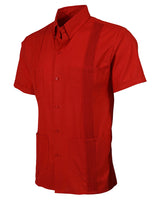 Fiesta Red Four Pocket Traditional Guayabera