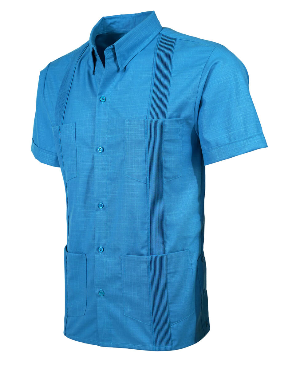 Turqueza Four Pocket Traditional Guayabera