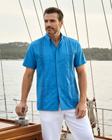 Turqueza Four Pocket Traditional Guayabera