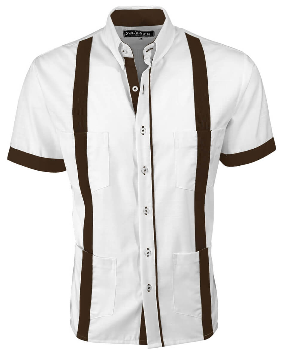 Couture Blanco Acentuada Four Pocket Guayabera