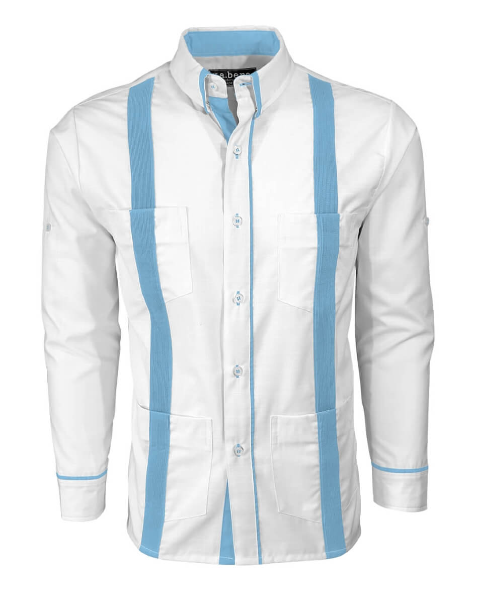 Couture Blanco Acentuada Four Pocket Guayabera