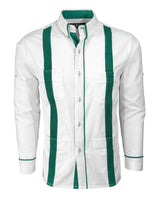 Couture Blanco Acentuada Four Pocket Guayabera