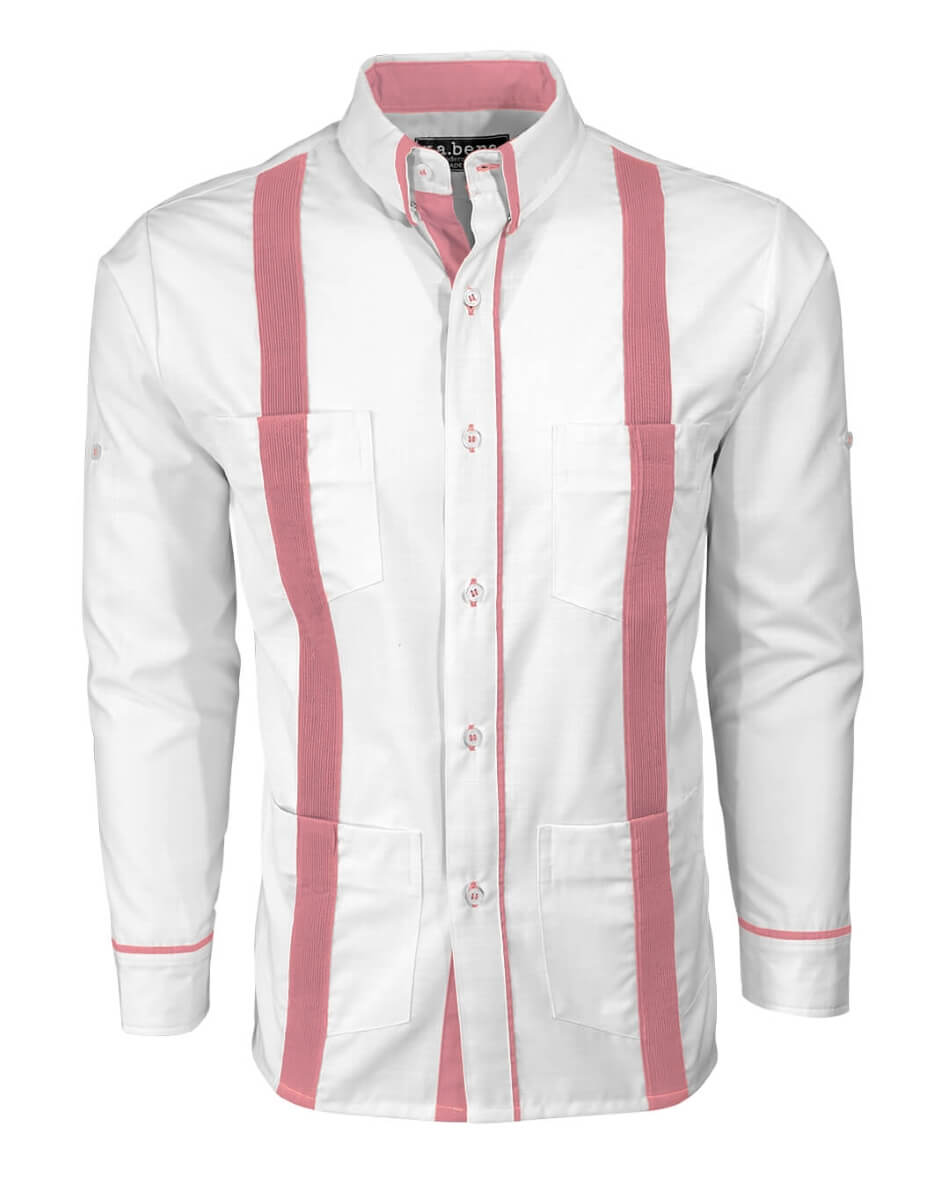 Couture Blanco Acentuada Four Pocket Guayabera
