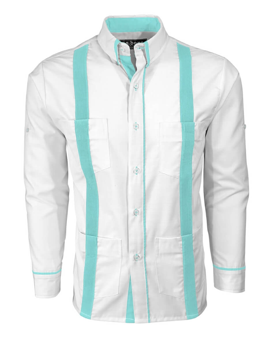 Couture Blanco Acentuada Four Pocket Guayabera