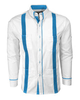 Couture Blanco Acentuada Four Pocket Guayabera