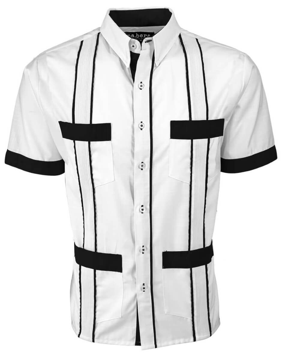 Couture Blanco Delicado Four Pocket Guayabera