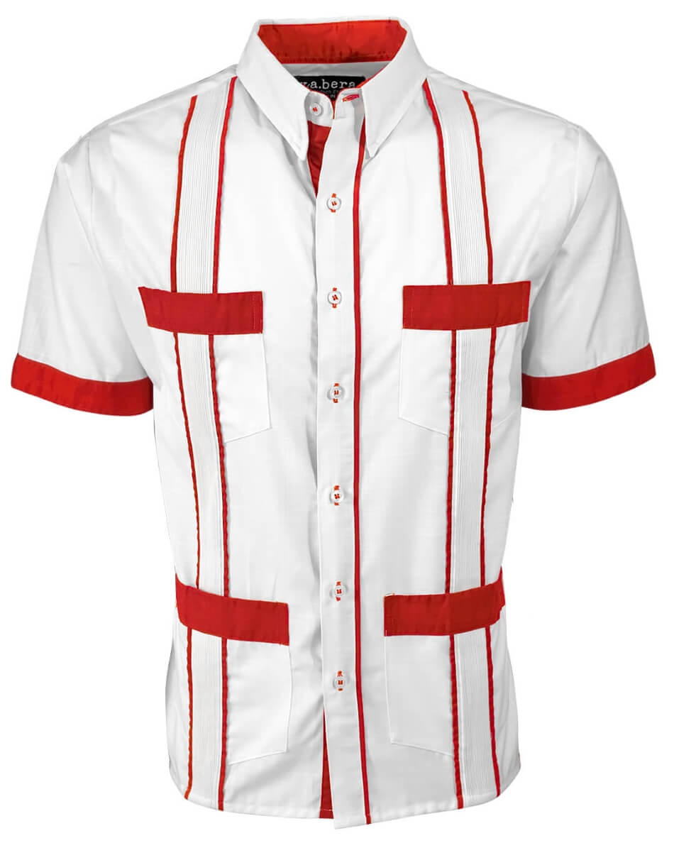 Couture Blanco Delicado Four Pocket Guayabera