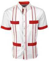 Couture Blanco Delicado Four Pocket Guayabera