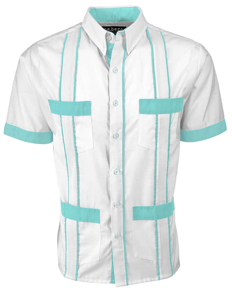 Couture Blanco Delicado Four Pocket Guayabera