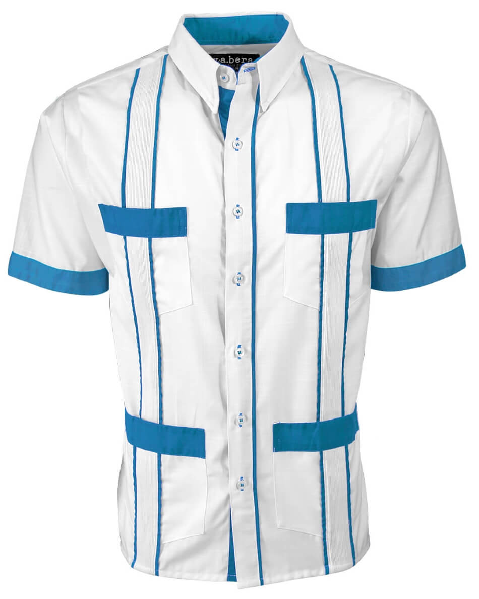 Couture Blanco Delicado Four Pocket Guayabera