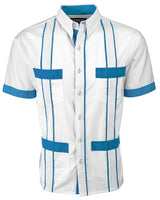 Couture Blanco Delicado Four Pocket Guayabera
