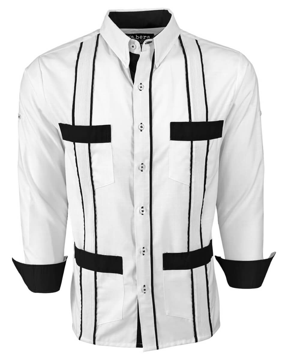 Couture Blanco Delicado Four Pocket Guayabera