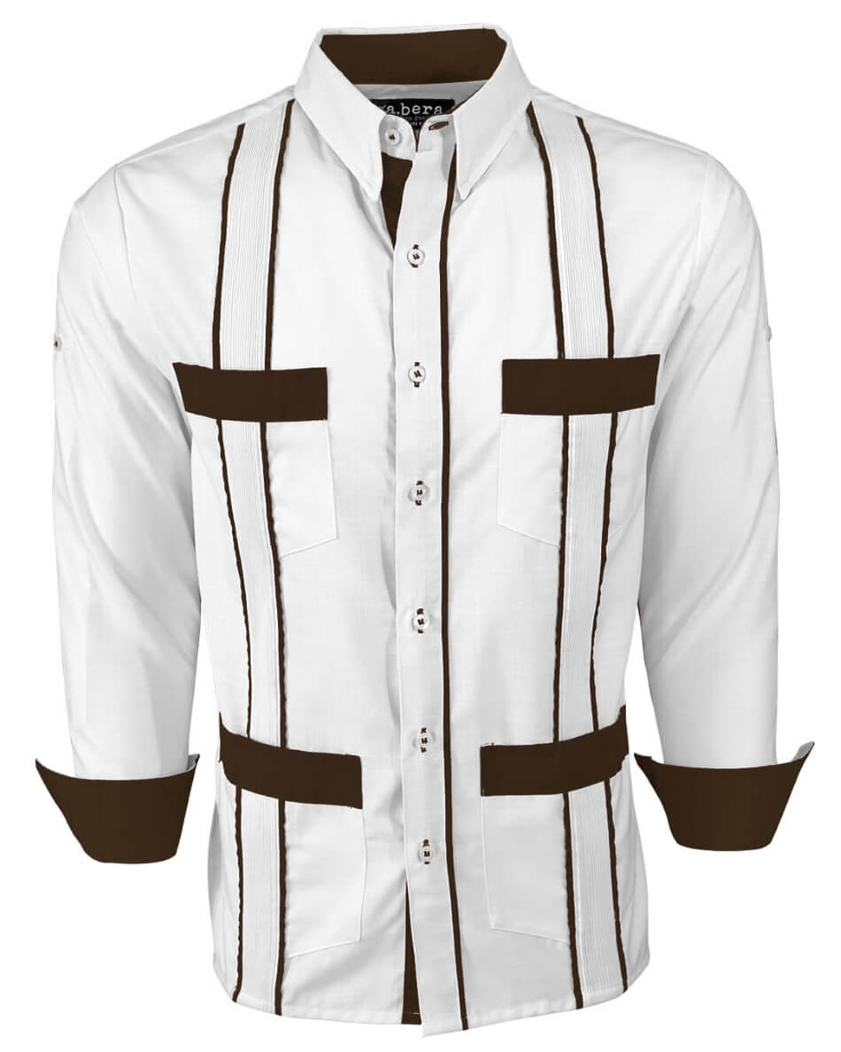 Couture Blanco Delicado Four Pocket Guayabera