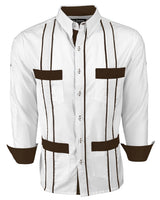 Couture Blanco Delicado Four Pocket Guayabera