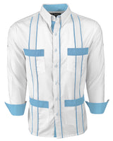 Couture Blanco Delicado Four Pocket Guayabera