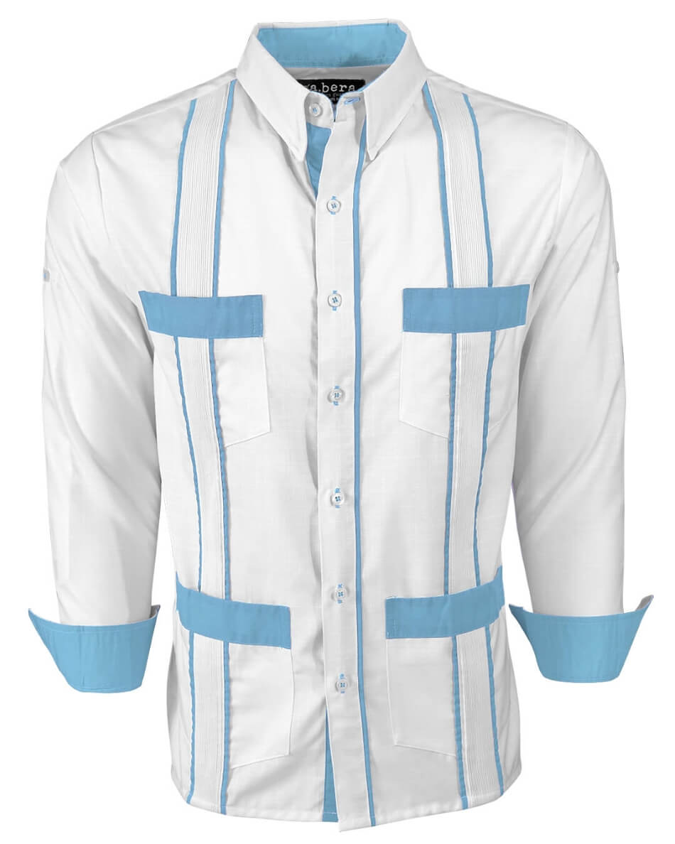 Couture Blanco Delicado Four Pocket Guayabera