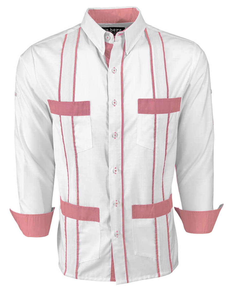 Couture Blanco Delicado Four Pocket Guayabera