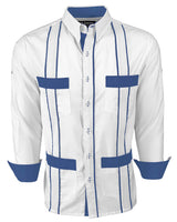 Couture Blanco Delicado Four Pocket Guayabera