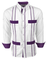Couture Blanco Delicado Four Pocket Guayabera