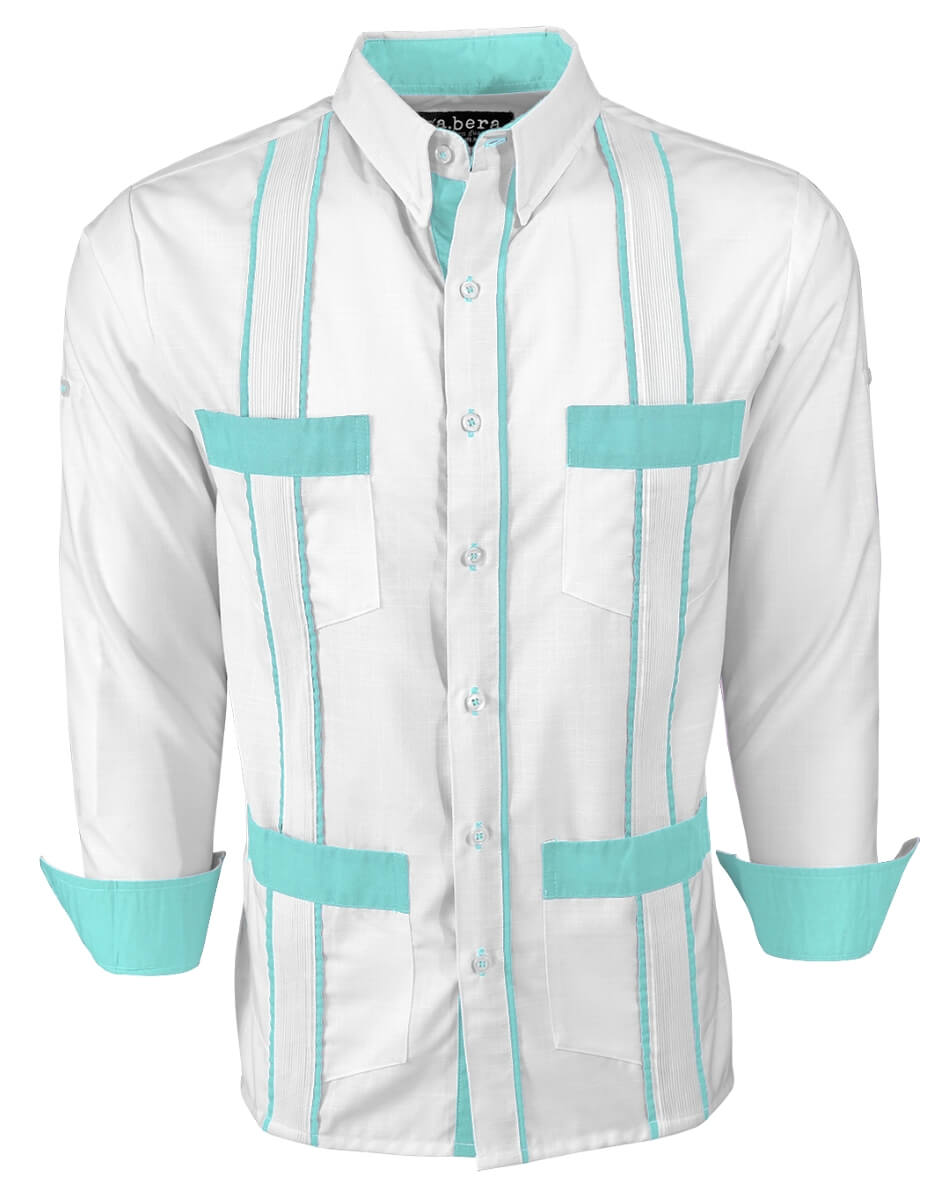 Couture Blanco Delicado Four Pocket Guayabera