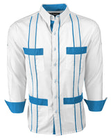 Couture Blanco Delicado Four Pocket Guayabera