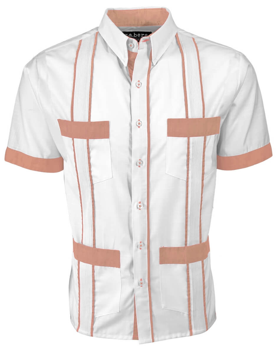 Couture Blanco Delicado Four Pocket Guayabera