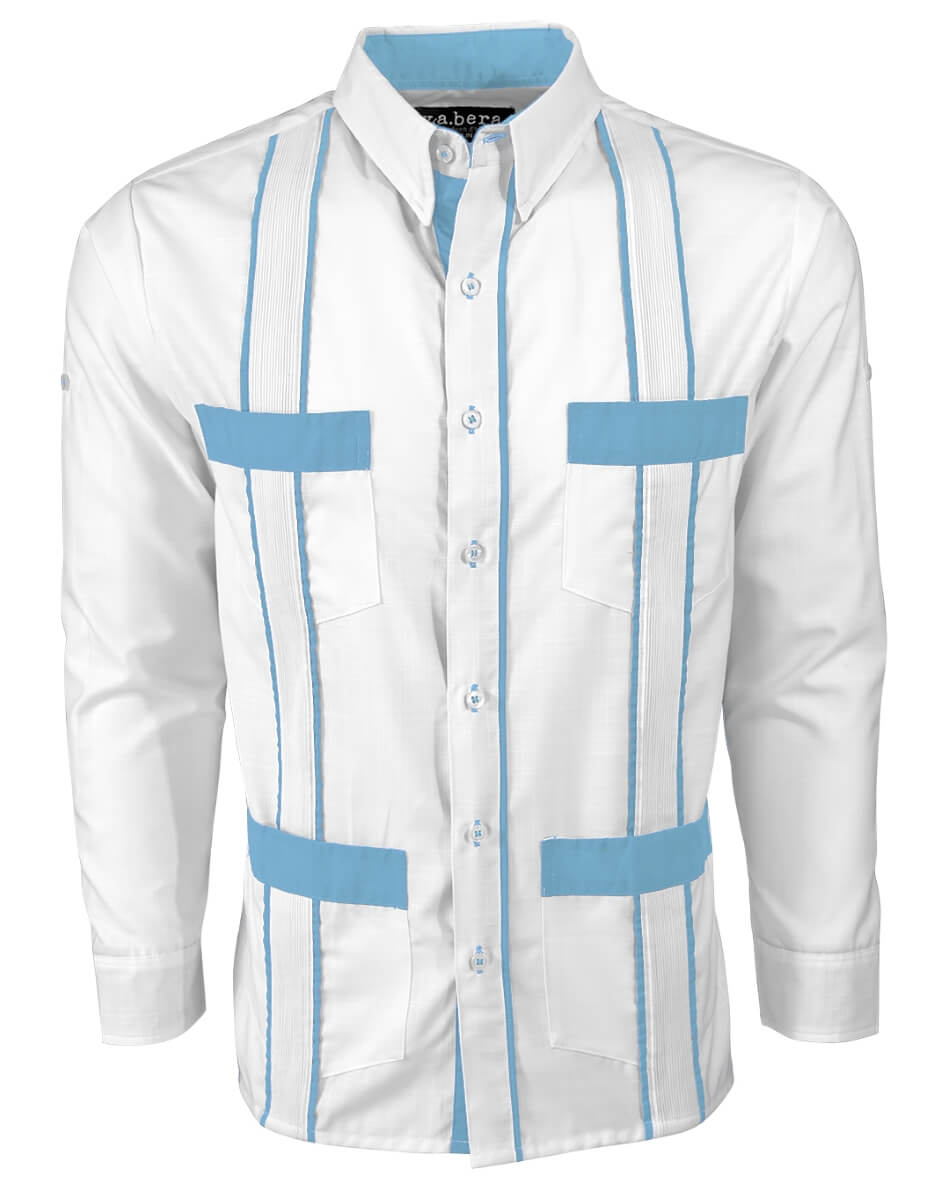 Couture Blanco Delicado Four Pocket Guayabera