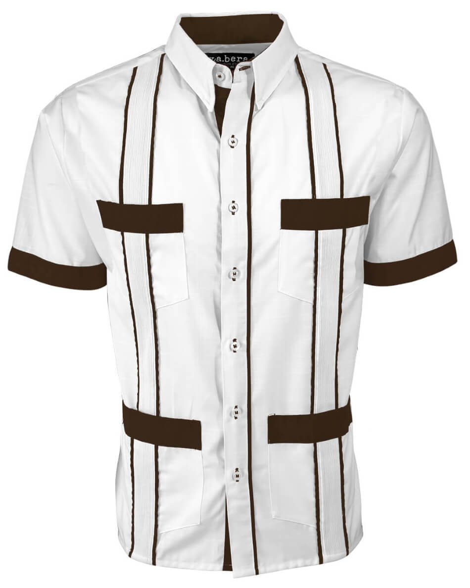 Couture Blanco Delicado Four Pocket Guayabera