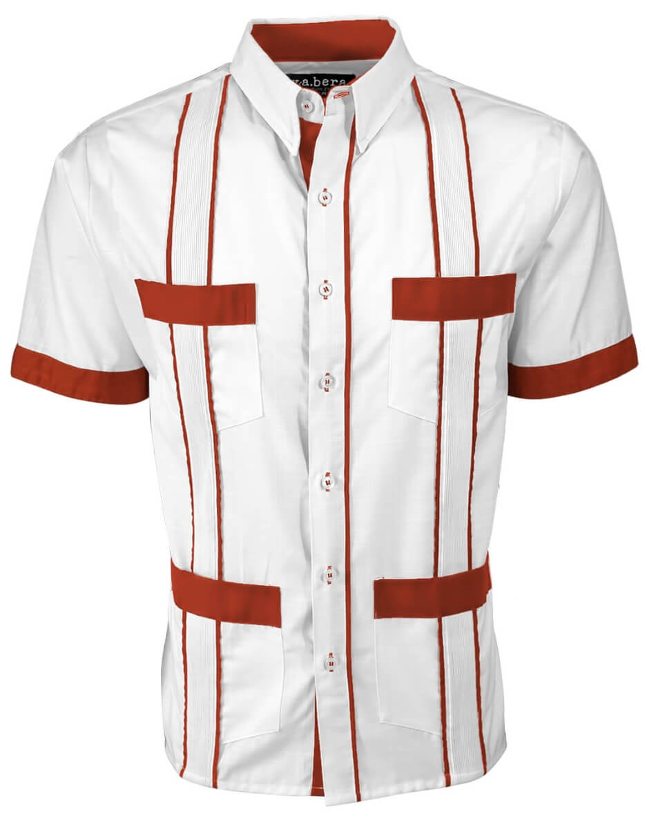 Couture Blanco Delicado Four Pocket Guayabera