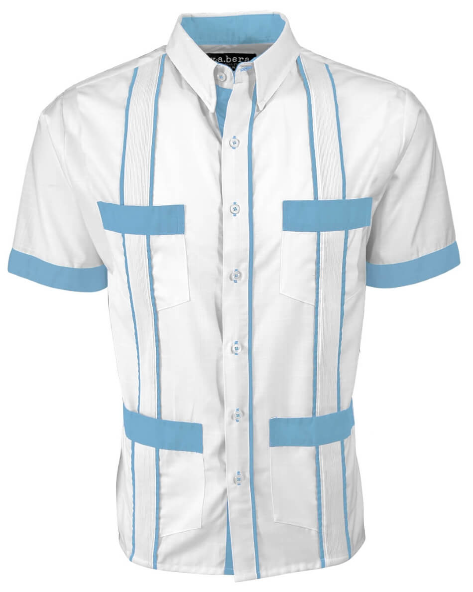 Couture Blanco Delicado Four Pocket Guayabera