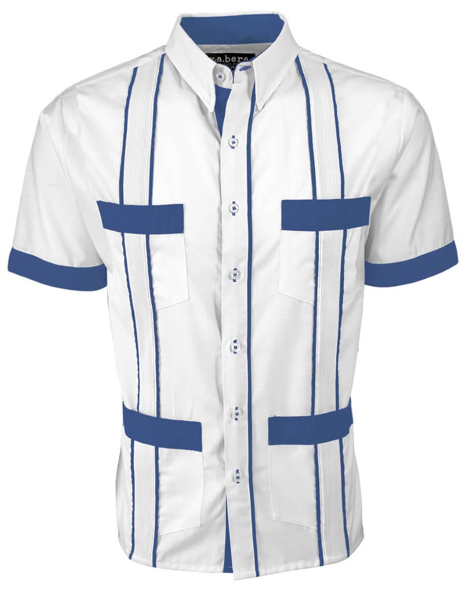 Couture Blanco Delicado Four Pocket Guayabera