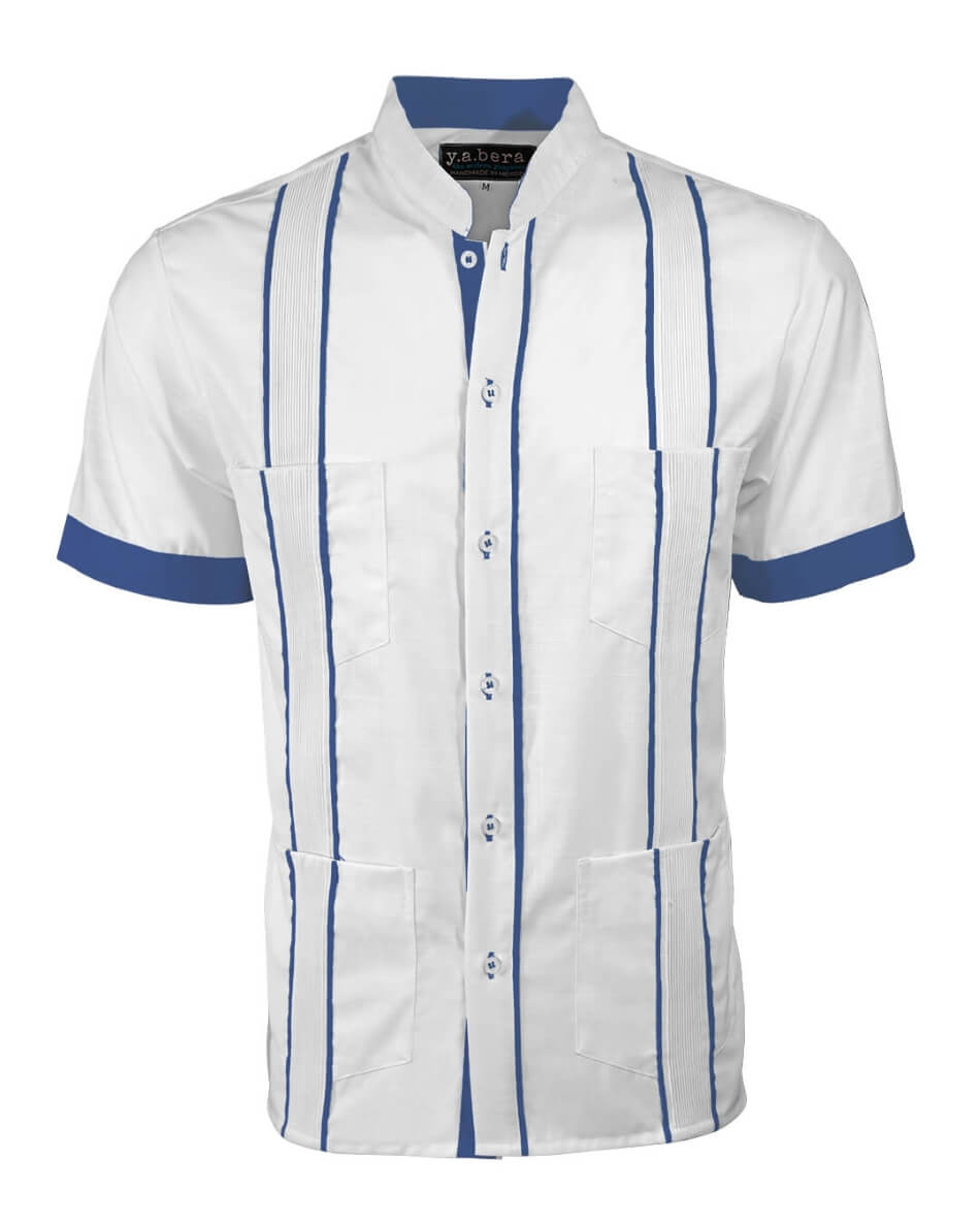 Couture Blanco Delicado Mau Four Pocket Guayabera
