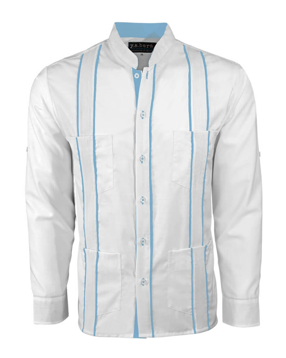 Couture Blanco Delicado Mau Four Pocket Guayabera