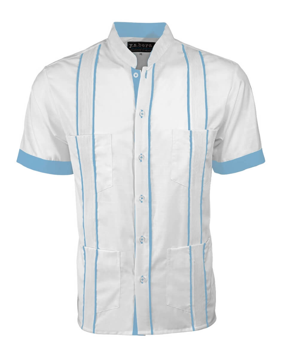 Couture Blanco Delicado Mau Four Pocket Guayabera