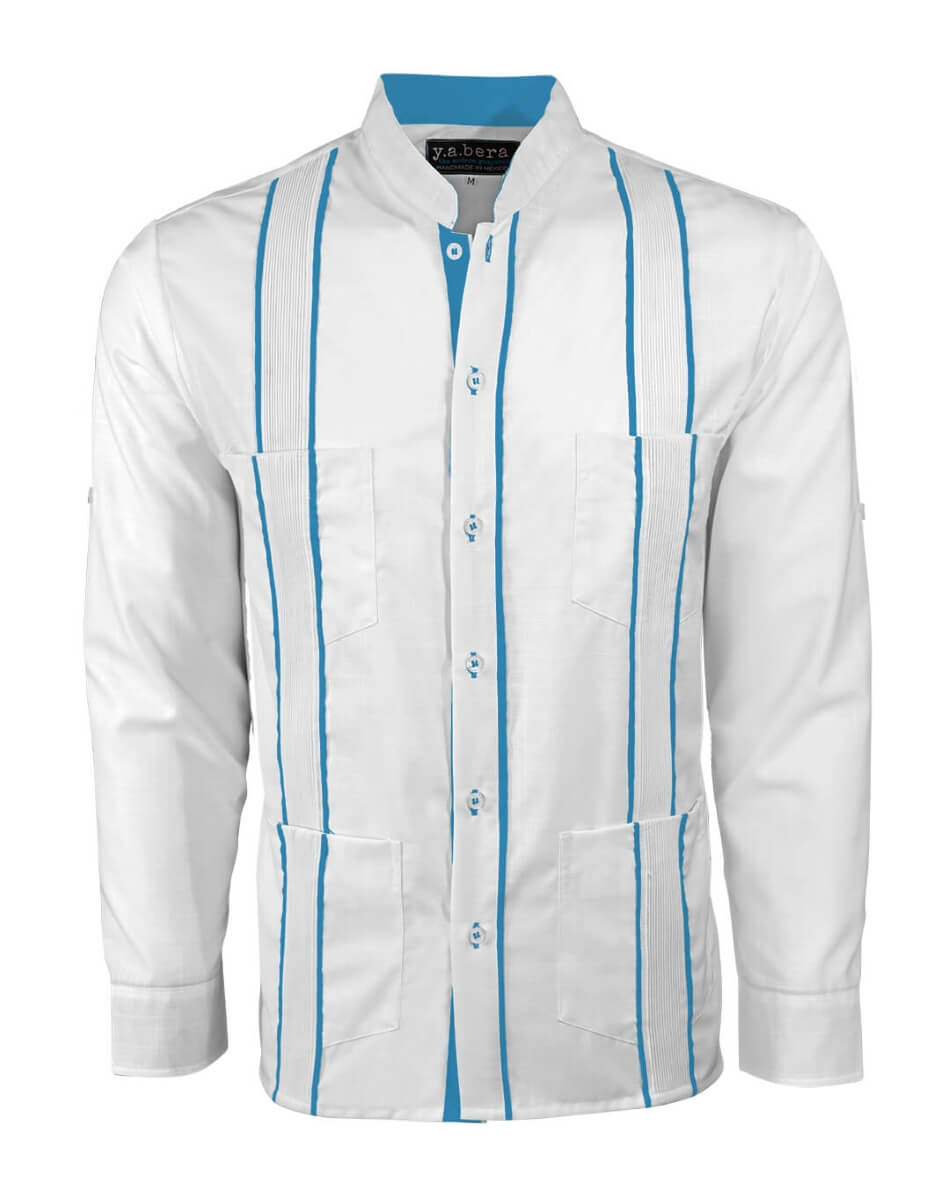 Couture Blanco Delicado Mau Four Pocket Guayabera