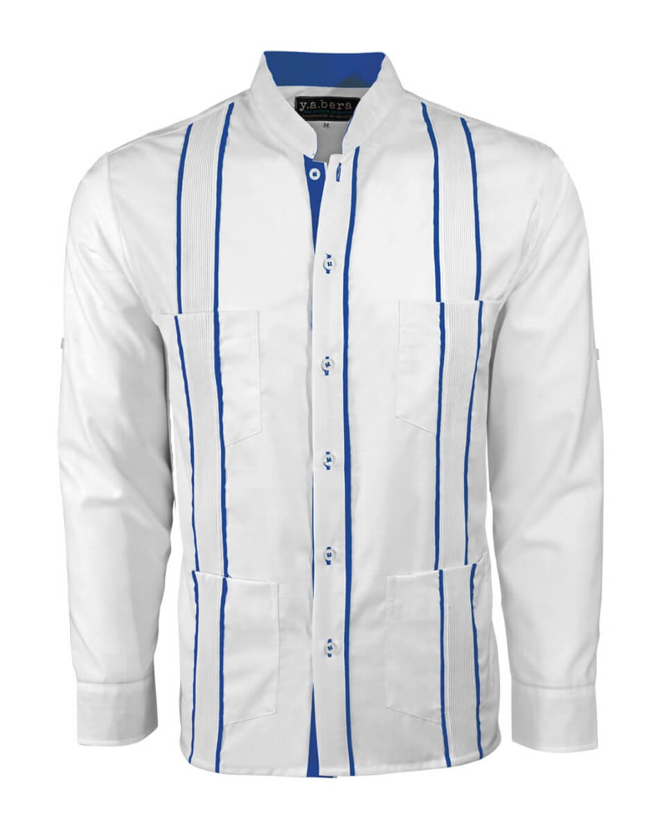 Couture Blanco Delicado Mau Four Pocket Guayabera