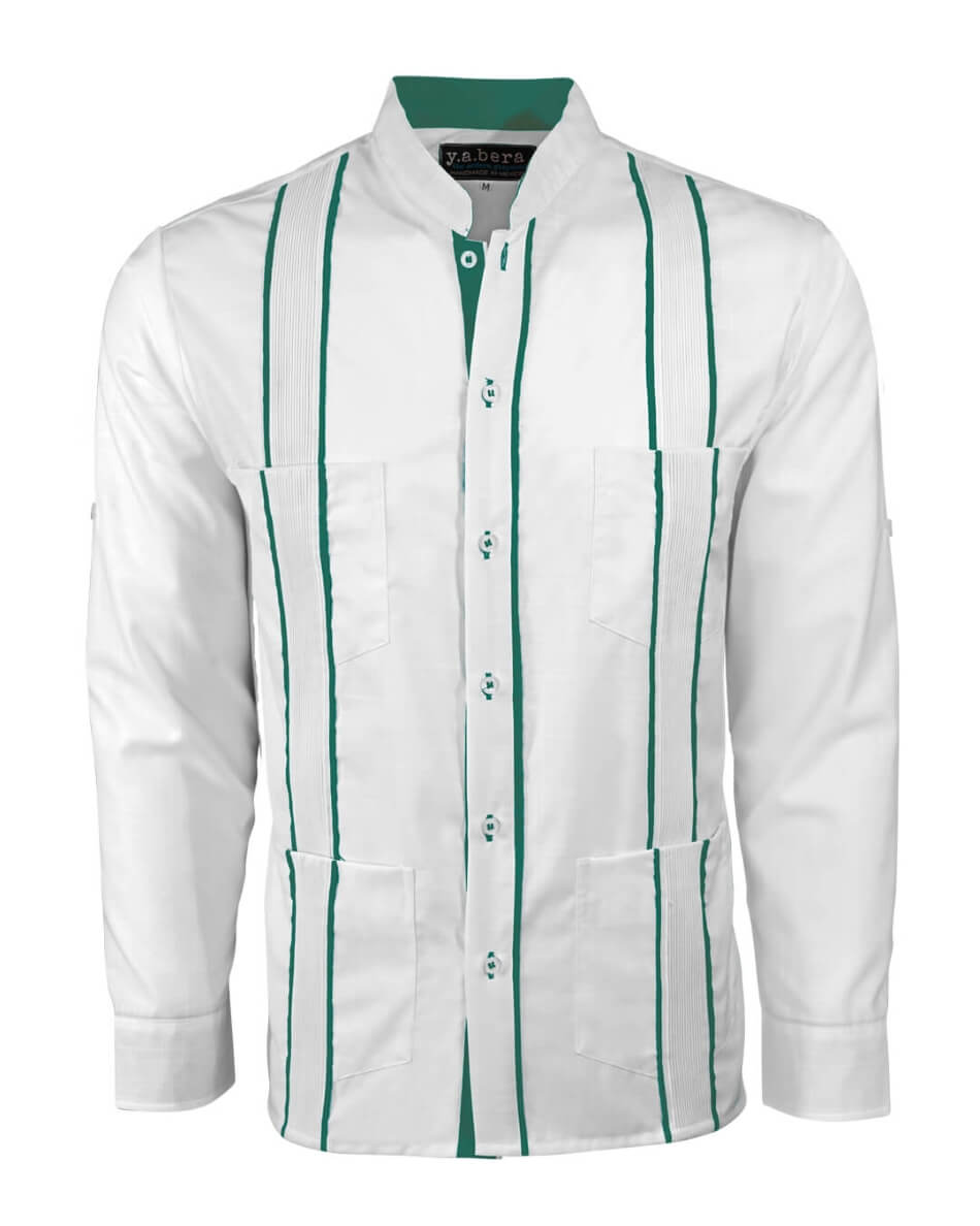 Couture Blanco Delicado Mau Four Pocket Guayabera