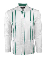 Couture Blanco Delicado Mau Four Pocket Guayabera