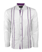 Couture Blanco Delicado Mau Four Pocket Guayabera