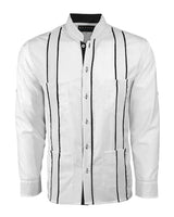 Couture Blanco Delicado Mau Four Pocket Guayabera
