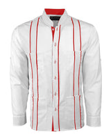 Couture Blanco Delicado Mau Four Pocket Guayabera