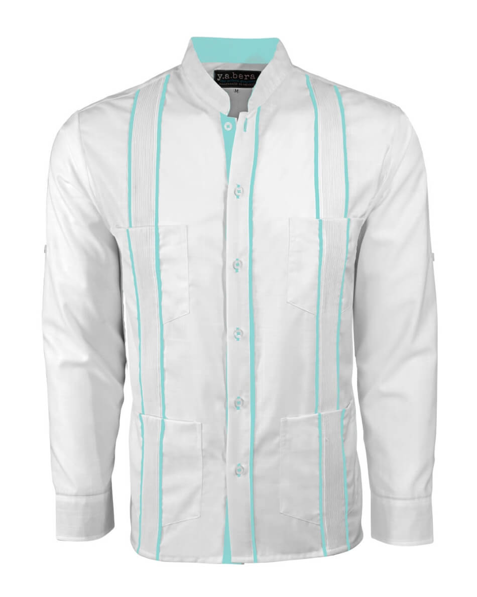 Couture Blanco Delicado Mau Four Pocket Guayabera