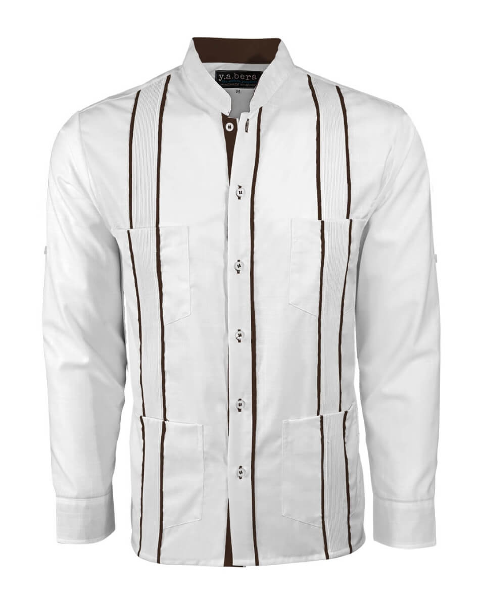Couture Blanco Delicado Mau Four Pocket Guayabera