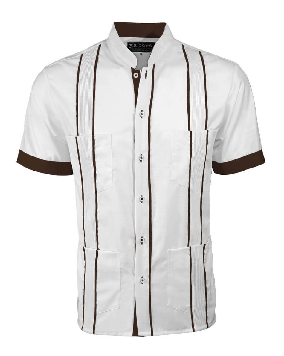 Couture Blanco Delicado Mau Four Pocket Guayabera